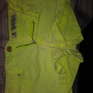Yellow shortie shorts-SOLD